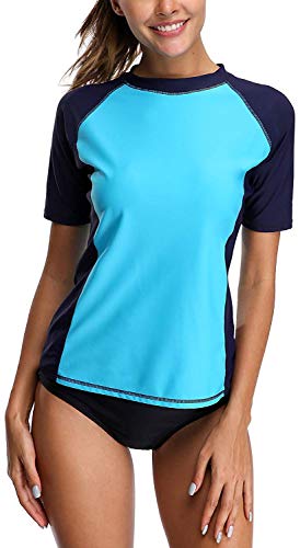 Vegatos Women UV Protection Swim Shirts Sports Swim Tee Rash Guard Swimwear Tops
