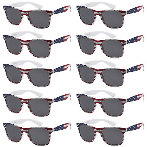 Got Shades Wholesale Unisex 80's Retro Sunglasses - 100% UV Bulk Sunglasses for Adults Teens-Party Sunglasses-Pack of 10