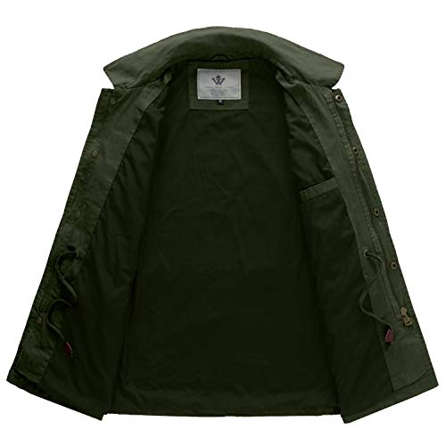 WenVen Women's Lightweight Canvas Cotton Military Jacket Utility Lapel Anorak - Image 4