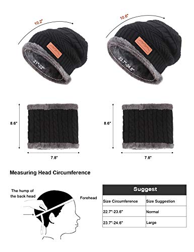 MissShorthair Men Winter Hat Scarf Set, Beanie Hat Neck Warmer for Women - Image 6