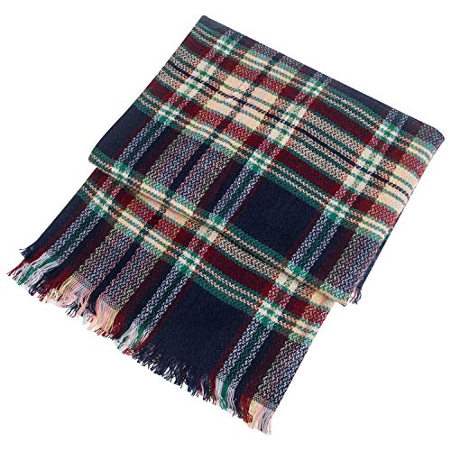 Plaid Blanket Scarf Winter Fall Scarfs for Women, Warm Soft Chunky Oversized Tartan Shawls Wraps Scarves - Image 7