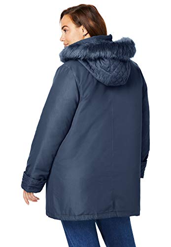 Woman Within Women's Plus Size Microfiber Down Parka Winter Coat - Image 6