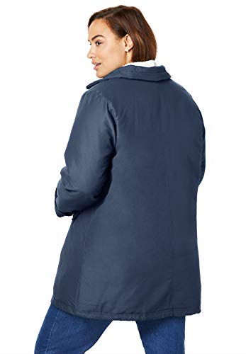 Woman Within Women's Plus Size Microfiber Down Parka Winter Coat - Image 8