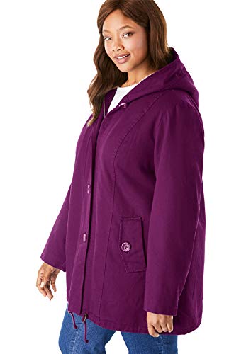 Woman Within Women's Plus Size Sherpa-Lined Hooded Parka Jacket - Image 4