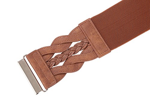 Women Vintage Elastic Belts 50s Stretchy Retro Wide Waist Cinch Belt - Image 5