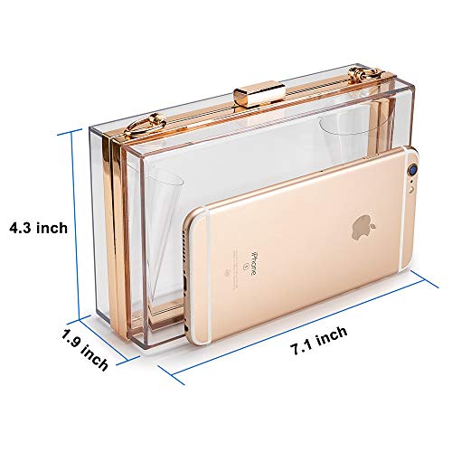 Acrylic Clear Purse For Women, Crossbody Shoulder Handbag Evening Clutch Bag Chain Strap - Image 4