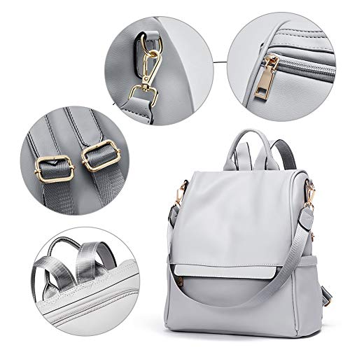 CLUCI Women Backpack Purse Fashion Leather Large Designer Travel Ladies College Shoulder Bags - Image 6