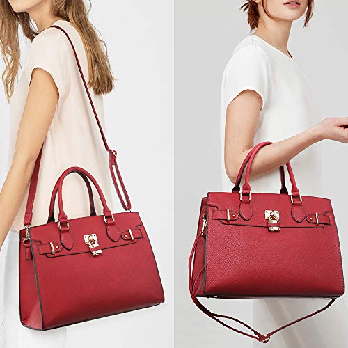 Women Ostrich Handbag Fashion Ladies Shoulder Bag Top Handle Satchel Purse 2 Pieces Set - Image 3