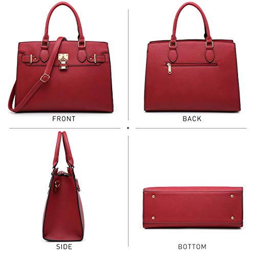 Women Ostrich Handbag Fashion Ladies Shoulder Bag Top Handle Satchel Purse 2 Pieces Set - Image 4