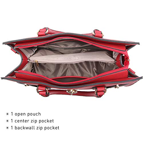 Women Ostrich Handbag Fashion Ladies Shoulder Bag Top Handle Satchel Purse 2 Pieces Set - Image 5