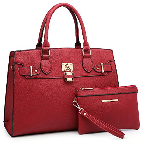Women Ostrich Handbag Fashion Ladies Shoulder Bag Top Handle Satchel Purse 2 Pieces Set
