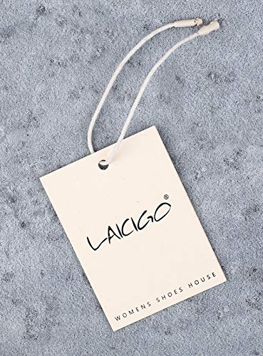 LAICIGO Women’s Pointed Toe Pumps Ankle Strap Buckle Chunky Block Heel Dress D’Orsay Sandals - Image 7