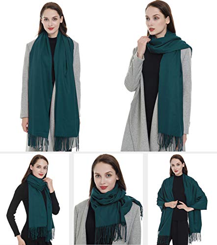 Women's Large Soft Blanket Pashmina Scarf Solid Color Long Warm Shawls Wraps Light Purple - Image 3