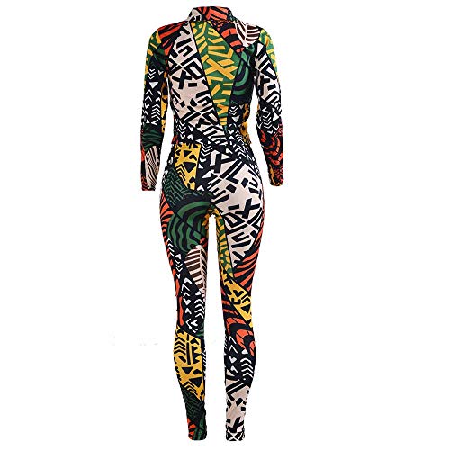 Women's Long Sleeve Digital Print 2 Pieces Blazer and Pants Suit Set - Image 5