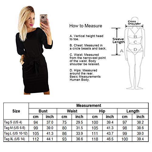 Kesujin Women's Casual Dresses Wear to Work Bussiness Office Party Bodycon Pencil Midi Dress - Image 6