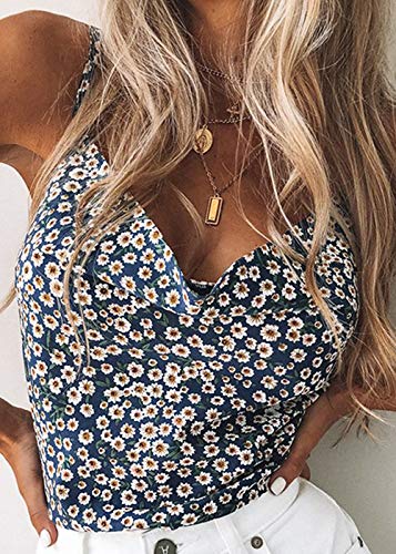 Phicia Womens Silk Spaghetti Strap Camisole Sexy Adjustable Satin Slip Soft Vest Leopard Floral Tank Top for Women - Image 4