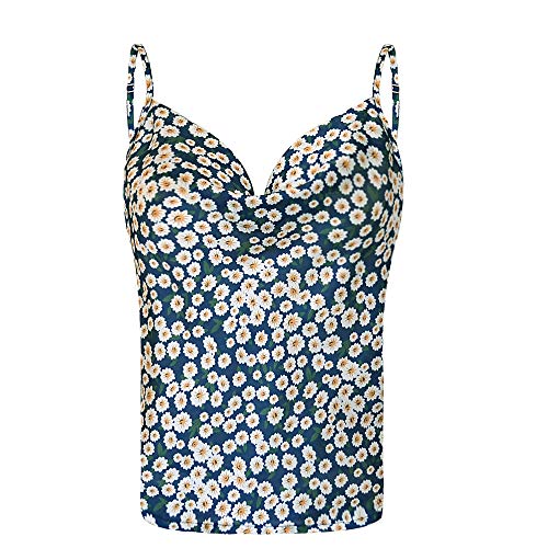 Phicia Womens Silk Spaghetti Strap Camisole Sexy Adjustable Satin Slip Soft Vest Leopard Floral Tank Top for Women - Image 6