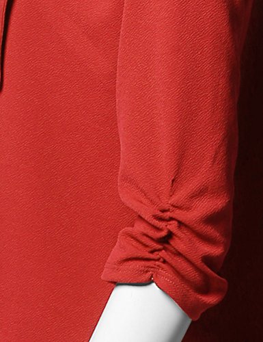 Women's Stretch 3/4 Gathered Sleeve Open Blazer Jacket - Image 5