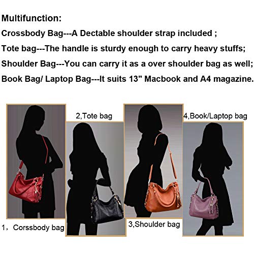 Women's Tote Shoulder Bag Handbag Purses Satchel Shoulder Bags Handle Bag Leather tassel - Image 4