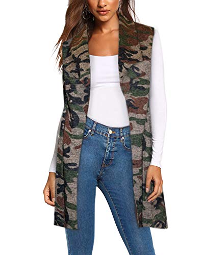 Hybrid & Company Women's Vest Jacket Plaid Cardigan Blazer with self Fabric Belt