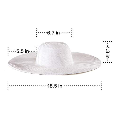 Women's Wide Brim Sun Hat - Sun Protection Floppy Straw Hat Summer Beach Hat - Image 4