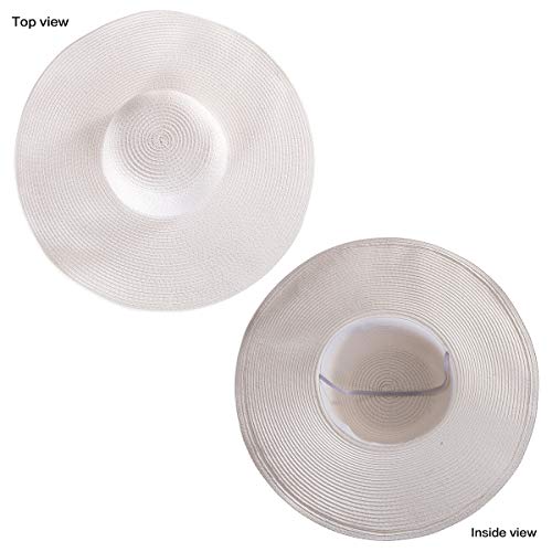 Women's Wide Brim Sun Hat - Sun Protection Floppy Straw Hat Summer Beach Hat - Image 5