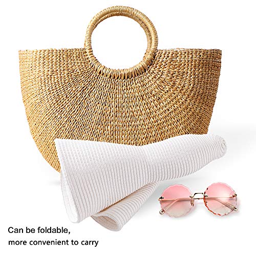 Women's Wide Brim Sun Hat - Sun Protection Floppy Straw Hat Summer Beach Hat - Image 8