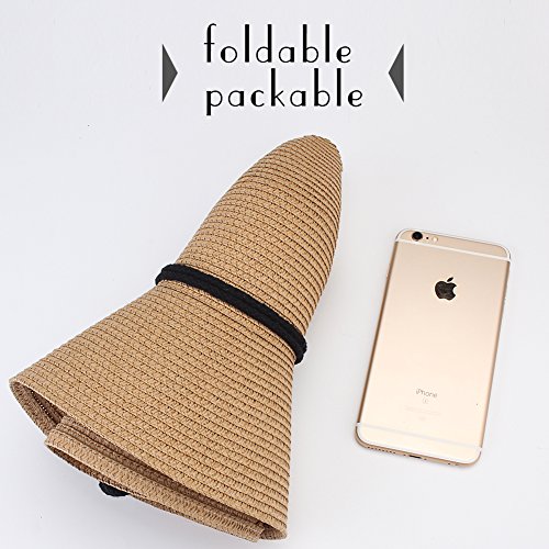 FURTALK Womens Wide Brim Sun Hat with Wind Lanyard UPF Summer Straw Sun Hats for Women - Image 8