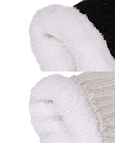 Verabella Womens Mittens Cold WeatherFair Isle Knit Sherpa Lined Winter Mittens - Image 3