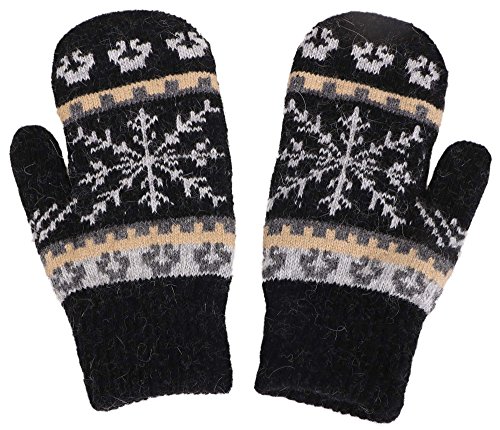 Verabella Womens Mittens Cold WeatherFair Isle Knit Sherpa Lined Winter Mittens - Image 5