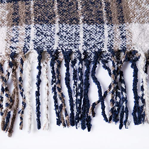 Chalier Womens Winter Plaid Infinity Scarf Warm Tassel Circle Loop Scarves & Knit Fall Scarfs for Women - Image 4
