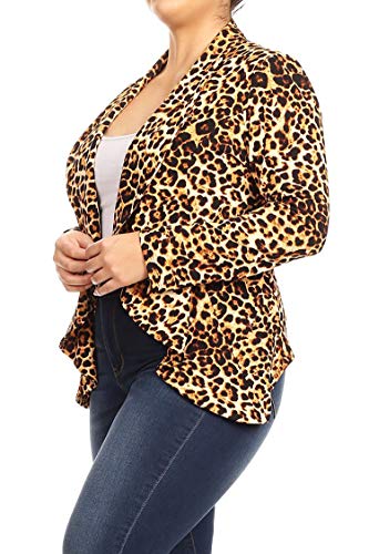 Women's Womens Lightweight Classic Draped Open Front Blazer with Plus Size - Image 4