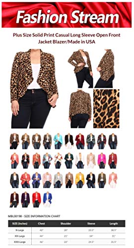 Women's Womens Lightweight Classic Draped Open Front Blazer with Plus Size - Image 7