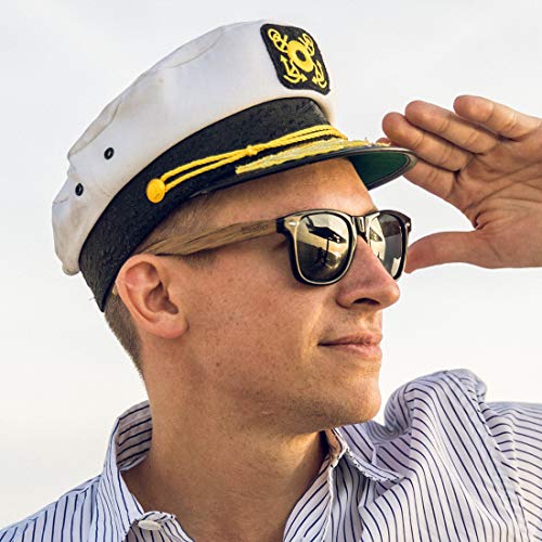 Woodies Walnut Wood Sunglasses with Dark Polarized Lenses for Men and Women | 100% UVA/UVB Ray Protection - Image 4