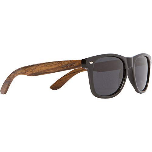 Woodies Walnut Wood Sunglasses with Dark Polarized Lenses for Men and Women | 100% UVA/UVB Ray Protection