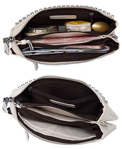 VASCHY Wristlet Clutch Purses, SAC Large Studs Soft Faux Leather Crossbody Evening Clutch Wallet for Women - Image 6