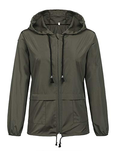 ZEGOLO Rain Jacket Women Waterproof Raincoat Lightweight with Hood Packable Outdoor Windbreaker - Image 3