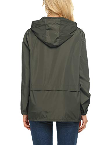 ZEGOLO Rain Jacket Women Waterproof Raincoat Lightweight with Hood Packable Outdoor Windbreaker - Image 6
