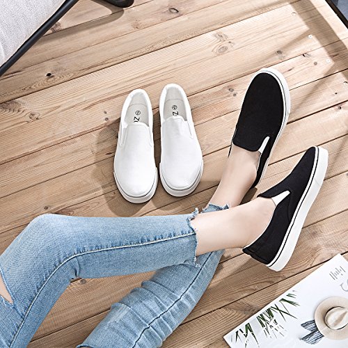 ZGR Women's Slip On Canvas Loafer Shoes Fashion Low Cut Sneakers - Image 3