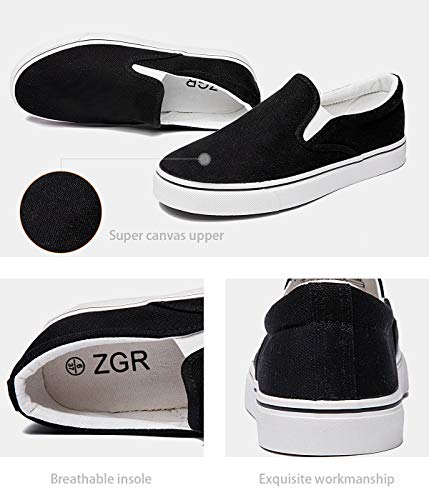 ZGR Women's Slip On Canvas Loafer Shoes Fashion Low Cut Sneakers - Image 4
