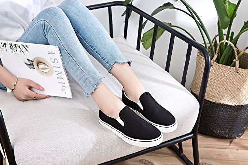 ZGR Women's Slip On Canvas Loafer Shoes Fashion Low Cut Sneakers - Image 5
