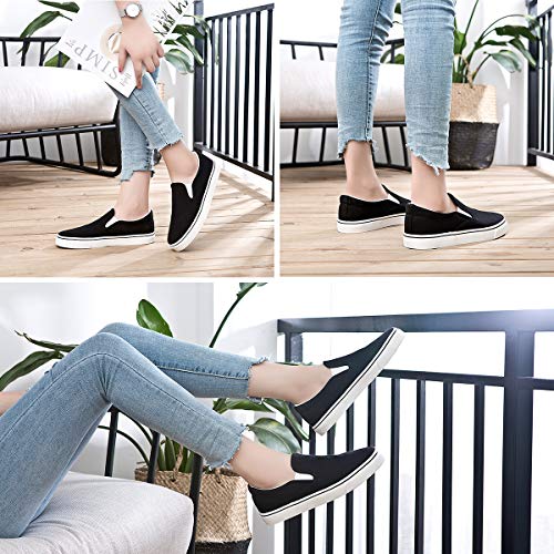ZGR Women's Slip On Canvas Loafer Shoes Fashion Low Cut Sneakers - Image 6