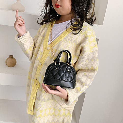 Zip Around Dome Patent Leather Satchel Mini Top Handle Toe Bag Shell Shape Purse Handbags (A-Black) - Image 4