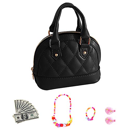 Zip Around Dome Patent Leather Satchel Mini Top Handle Toe Bag Shell Shape Purse Handbags (A-Black) - Image 7