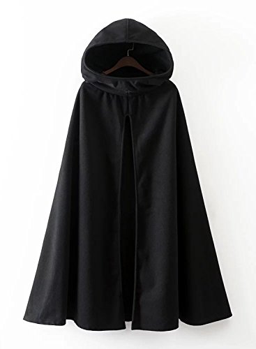 futurino Women Gothic Hooded Open Front Poncho Cape Coat Outwear Jacket Cloak - Image 7
