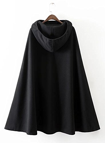 futurino Women Gothic Hooded Open Front Poncho Cape Coat Outwear Jacket Cloak - Image 8