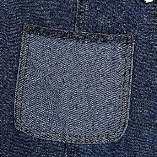 shopping denim Women's Adjustable Strap Slim Fit Ripped Distressed Stretch Long Jumpsuit Denim Bib Overalls Romper - Image 7