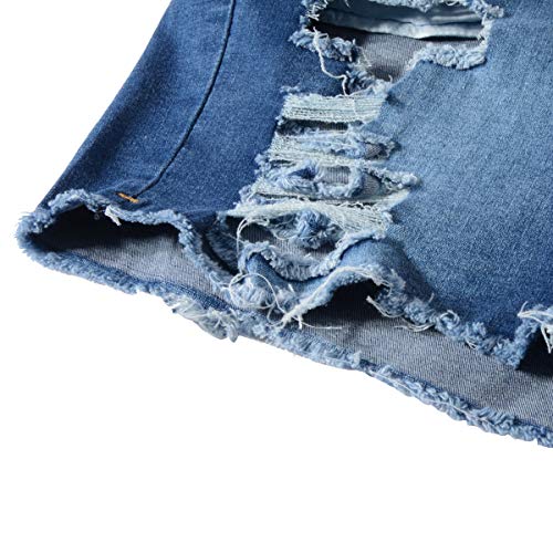 vanberfia Women's Stretchy Denim Jean Shorts with Pockets… - Image 8