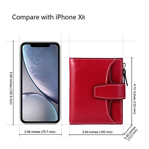 Small Wallet for Women Genuine Leather Bifold Compact RFID Blocking Small Womens Wallet with ID Window - Image 4