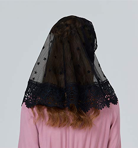 BEAUTELICATE Lace Veil For Church Catholic Cathedral Chapel Mantilla 1st Communion Head Covering Latin Mass Easter - Image 6